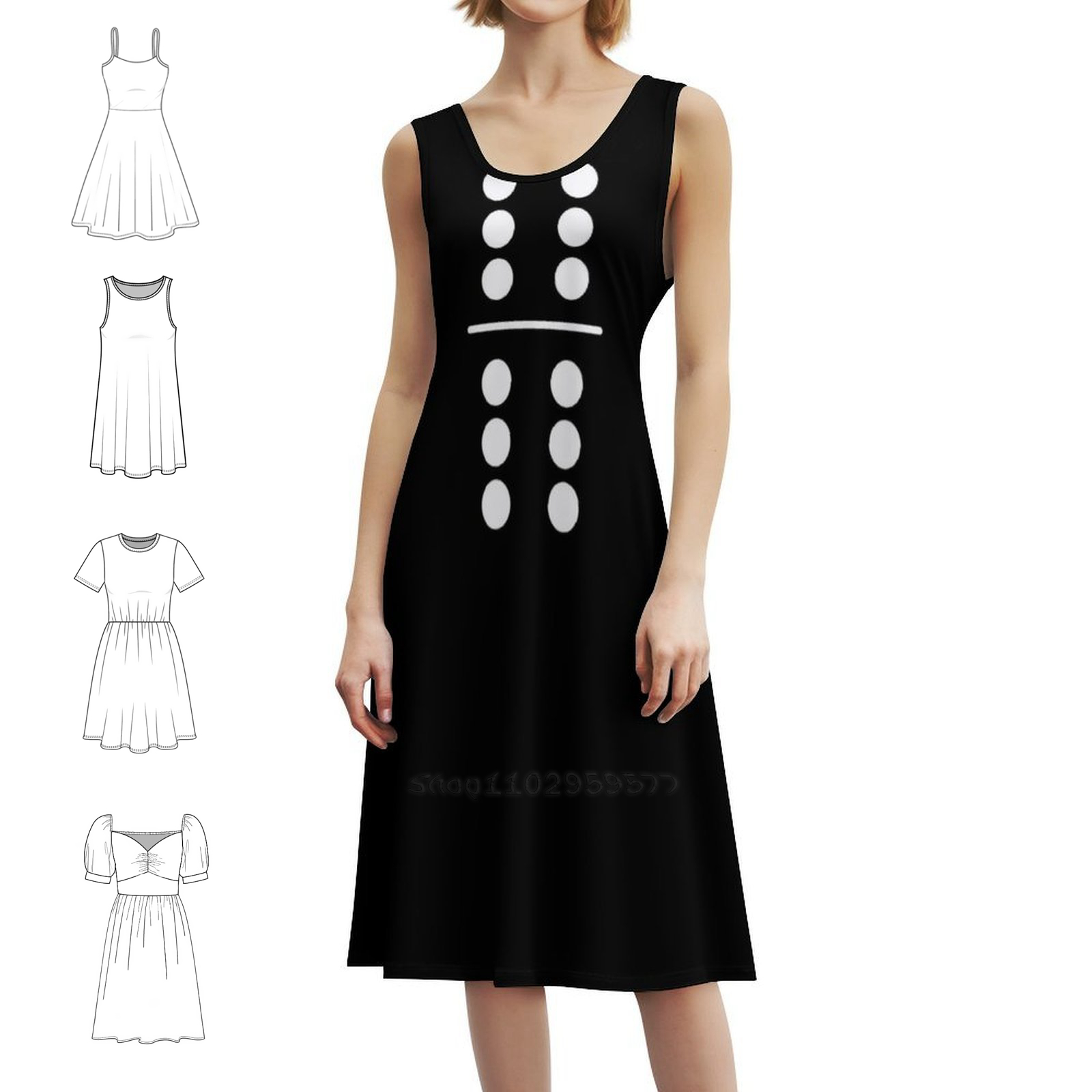 Party Games Summer - Domino Costume 6-6 Double Six Simple
