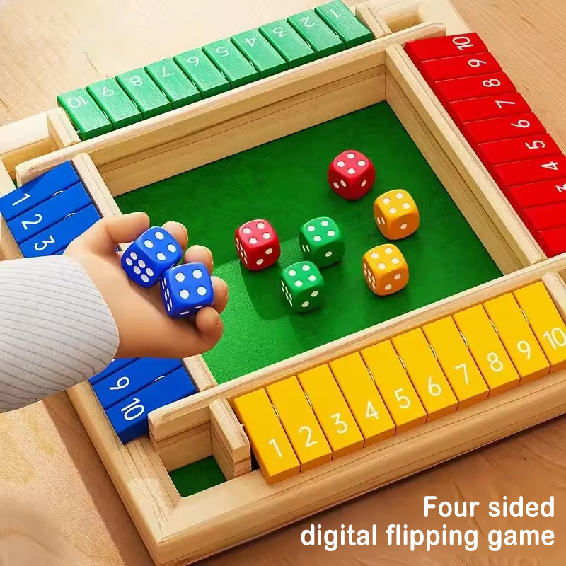 Box Game Wooden Dice Four-Side - đánh giá và giá Party Games For 7 People