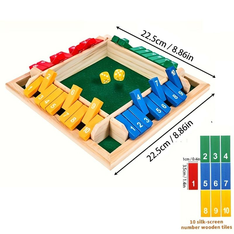 Box Game Wooden Dice Four-Side - đánh giá và giá Party Games For 7 People
