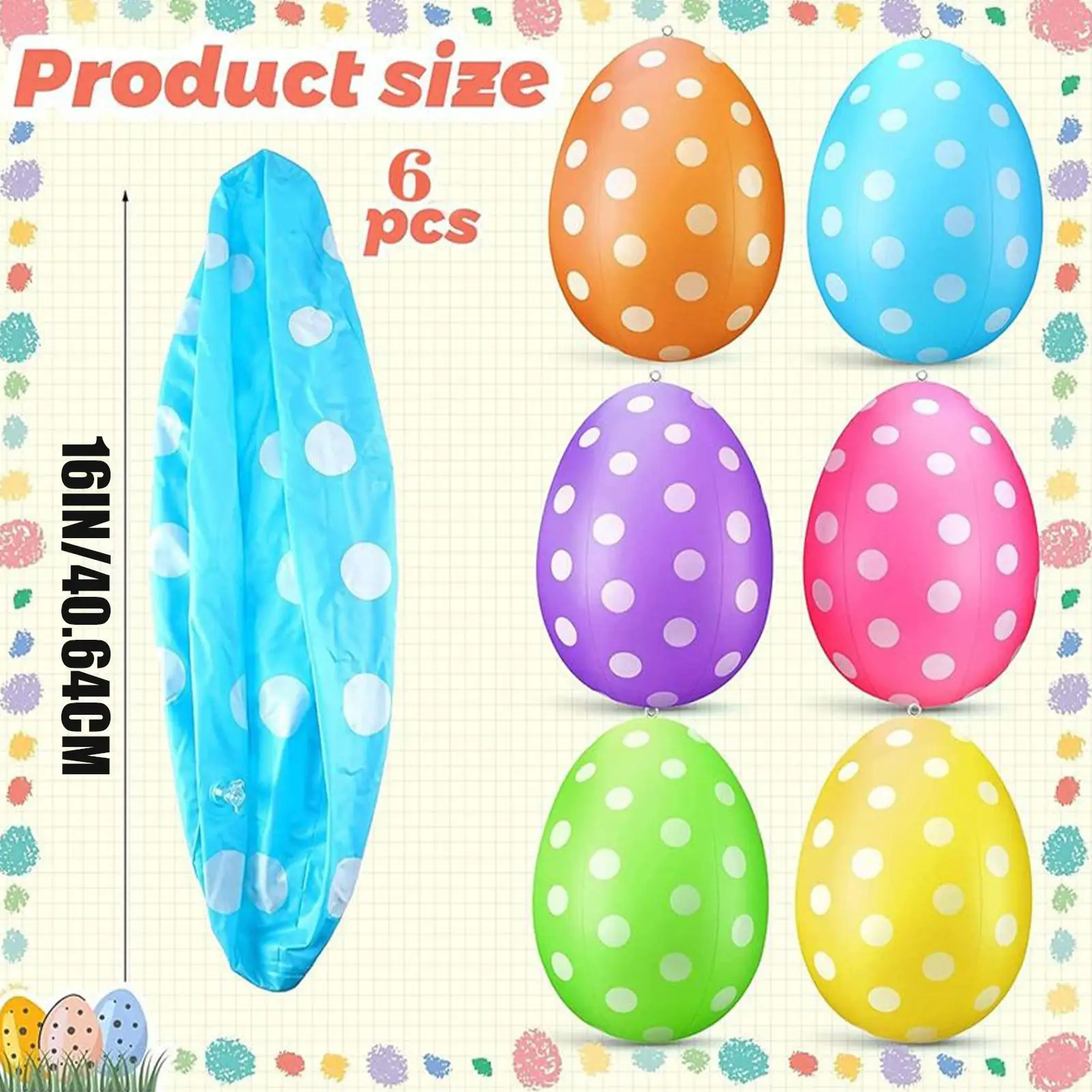 6Pcs Inflatable Easter Eggs /s - đánh giá và giá Party Games Egg