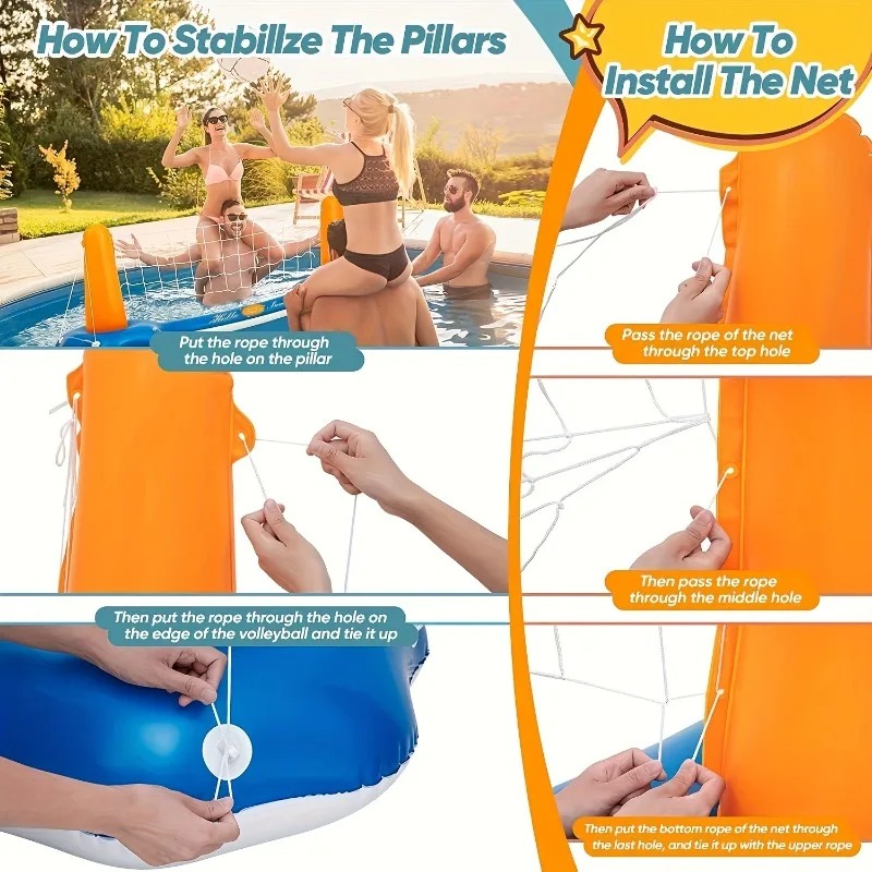 Large Inflatable Pool Raft Set - đánh giá và giá Party Games Summer