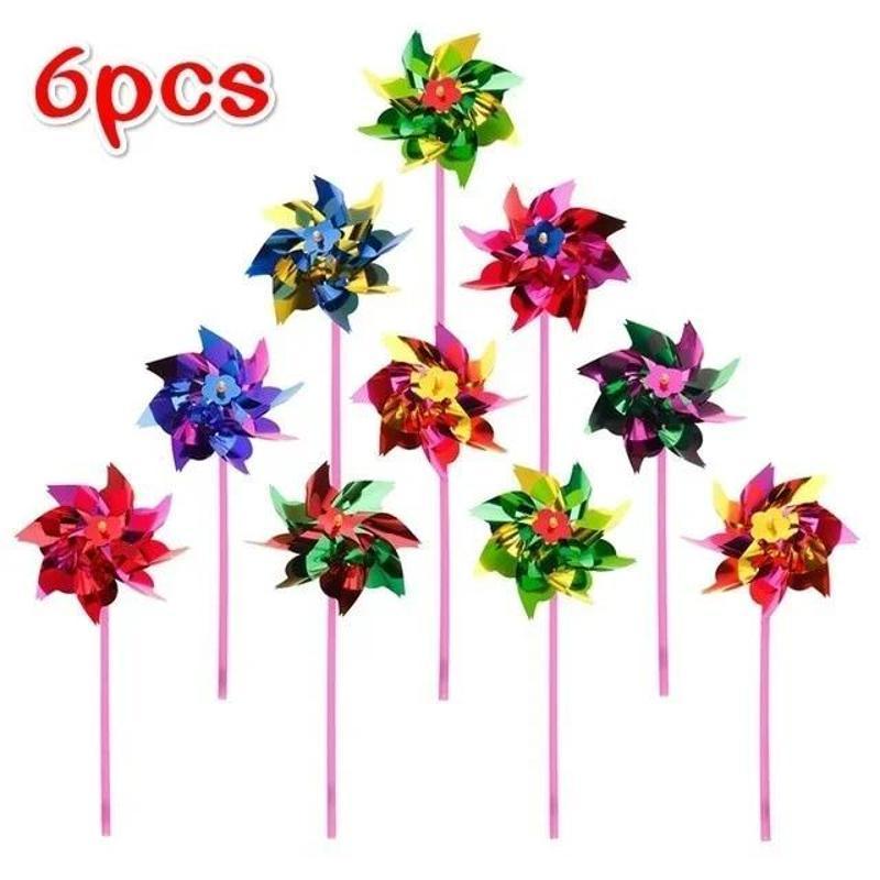 6Pcs Plastic Windmill Pinwheel - đánh giá và giá Games Garden Party
