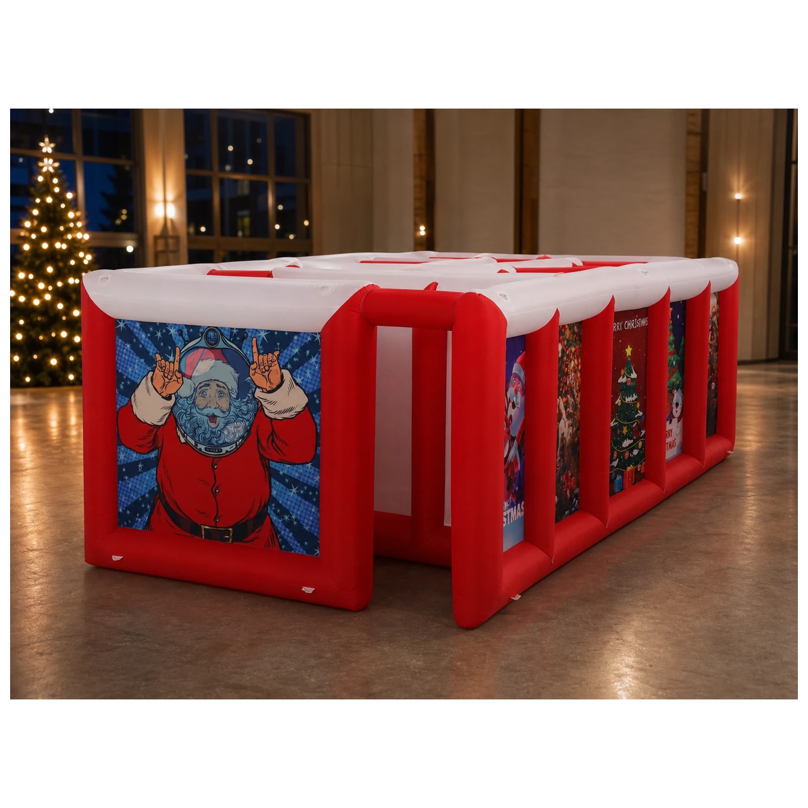 Mê cung bơm hơi mái phẳng màu  - đánh giá và giá Party Games Kids Outdoor