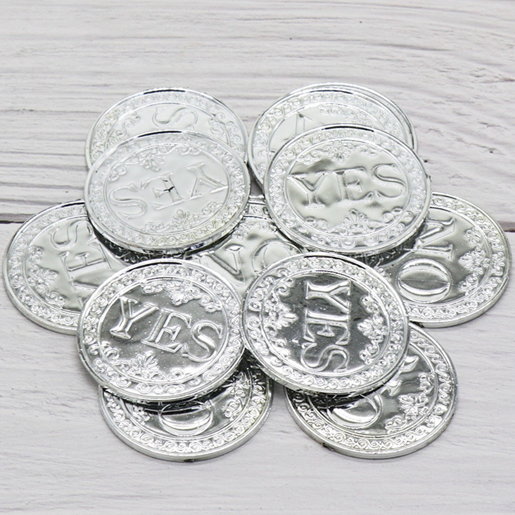 100Pcs Plastic Yes No Coin Dec - đánh giá và giá Party Games No Props