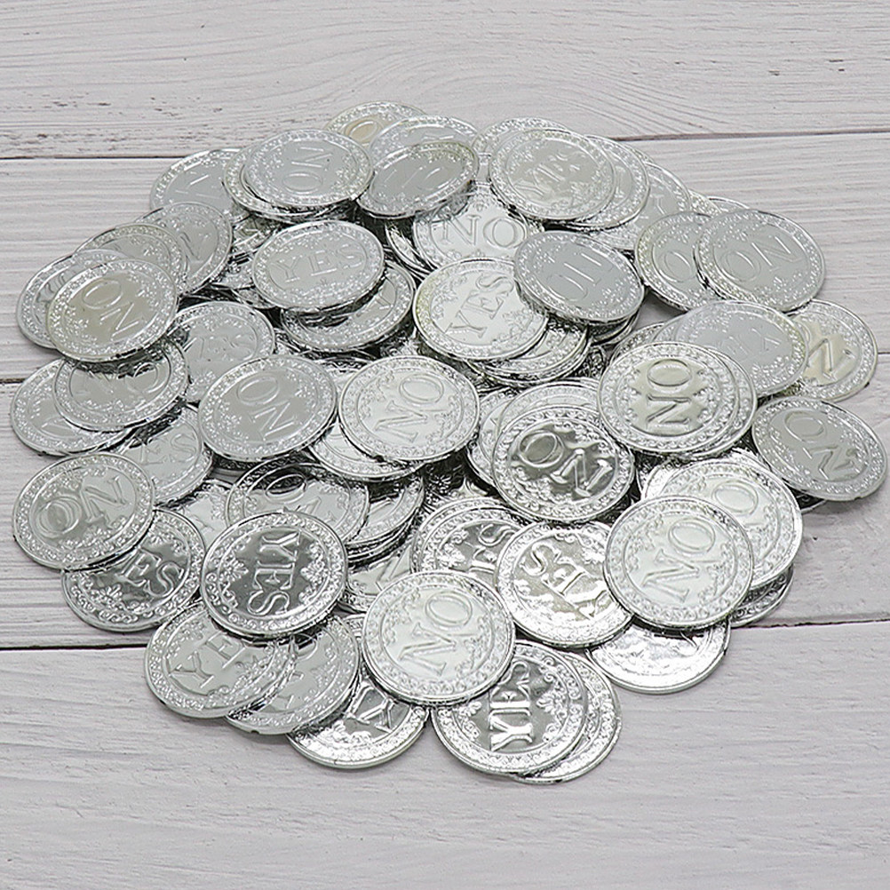 100Pcs Plastic Yes No Coin Dec - đánh giá và giá Party Games No Props